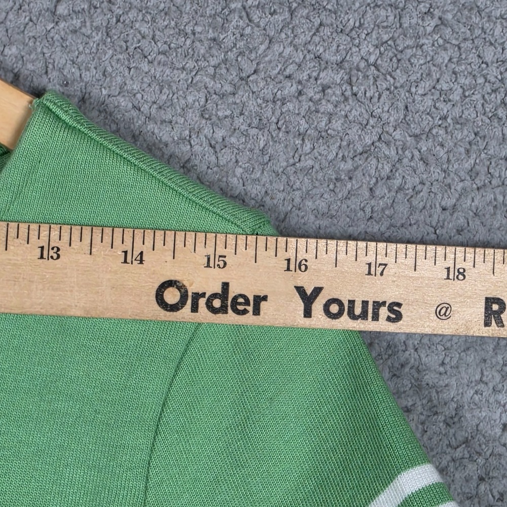 Brooks Brothers Shirt Dress Womens Medium 3/4 Sleeve Green White Boat Neck 3/4 - Picture 8 of 11